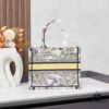 Book Tote Bag (Small Size, 26.5 cm) Embroidered with Reverse Toile de Jouy