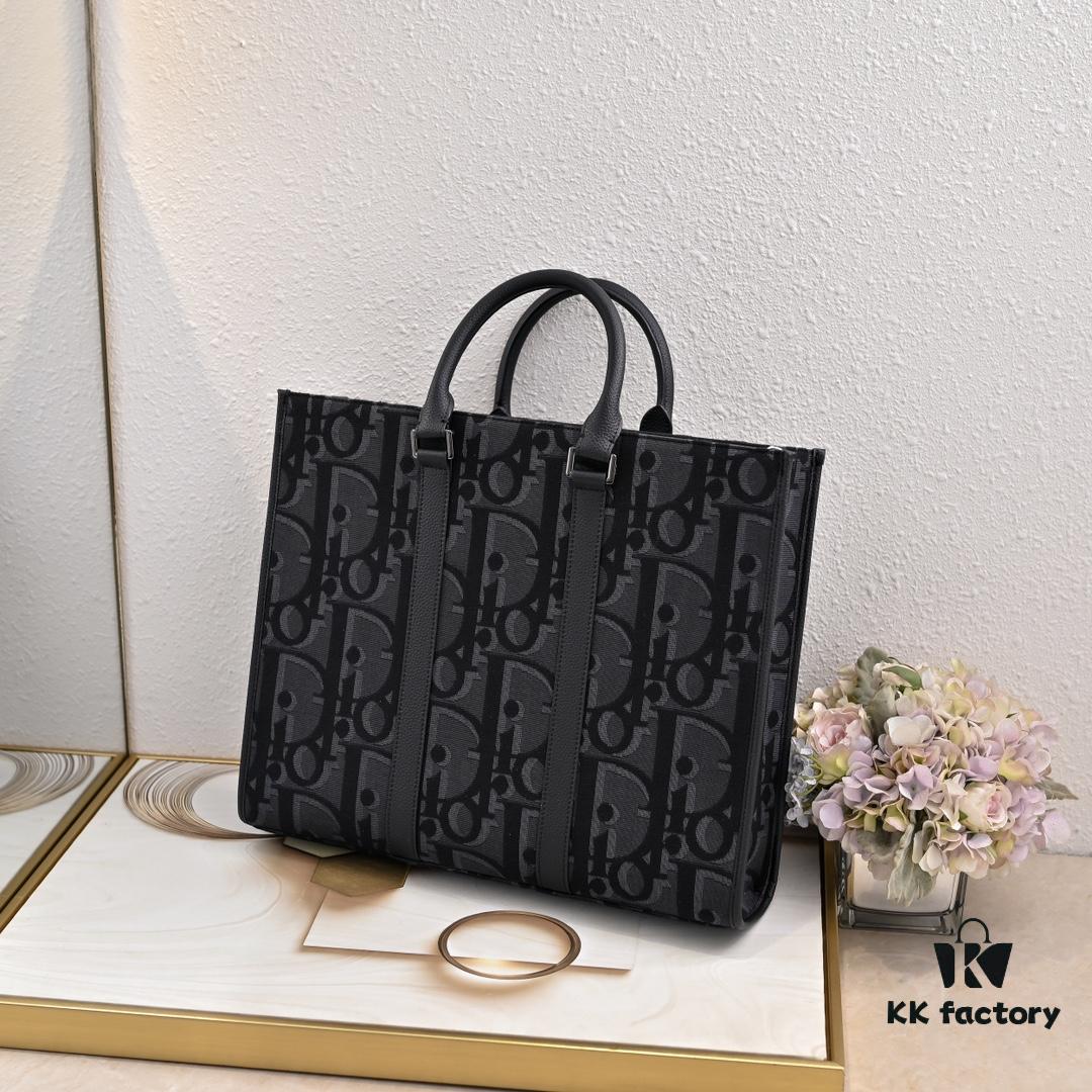 Luxury Original Oblique Fabric East-West Handbag
