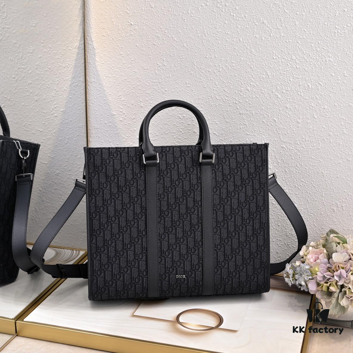 693098496e68136f4d9aa812 Luxury Original Oblique Fabric East-West Handbag