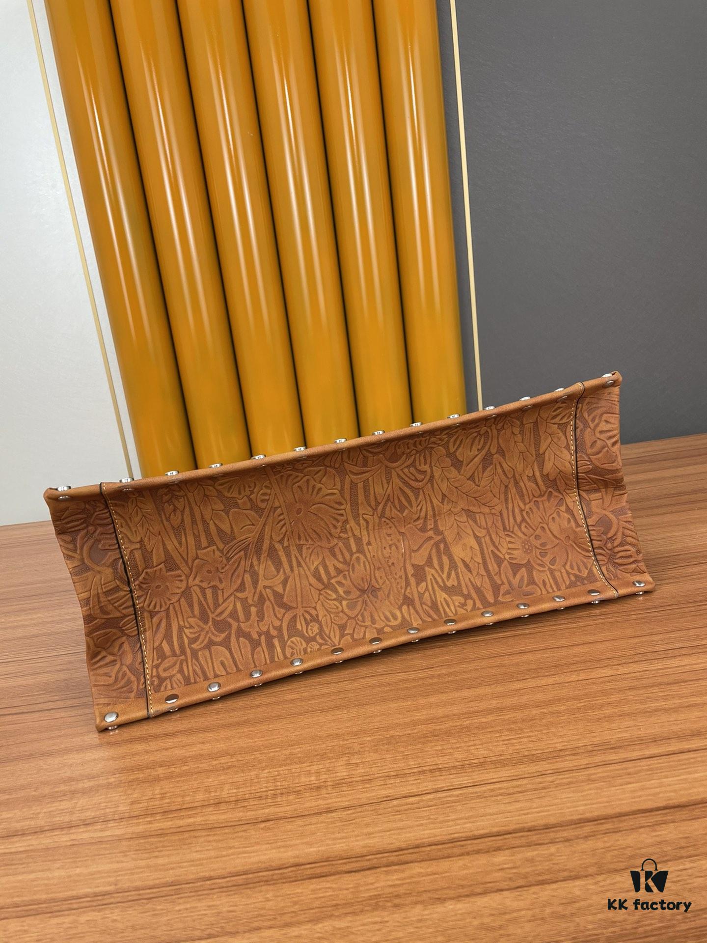 693098556e68136f4d9aa82a Large and Medium Size | Handcrafted Leather Carved Artistic Dior Early Spring New Arrival Tote Shoulder Bag