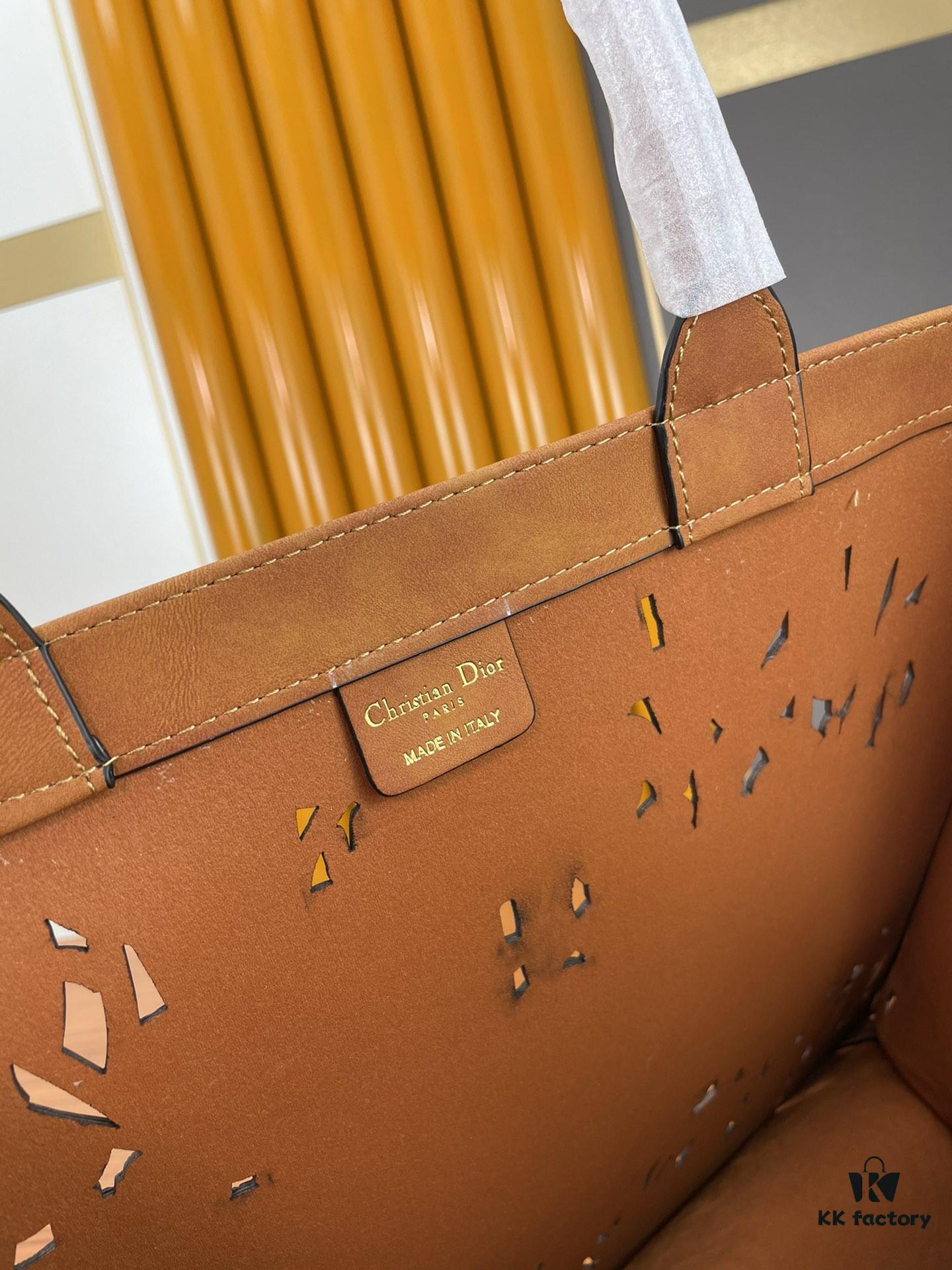 6930985b6e68136f4d9aa82f Large and Medium Size | Handcrafted Leather Carved Artistic Dior Early Spring New Arrival Tote Shoulder Bag