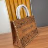 6930985b6e68136f4d9aa830 Large and Medium Size | Handcrafted Leather Carved Artistic Dior Spring Collection Tote Shoulder Bag