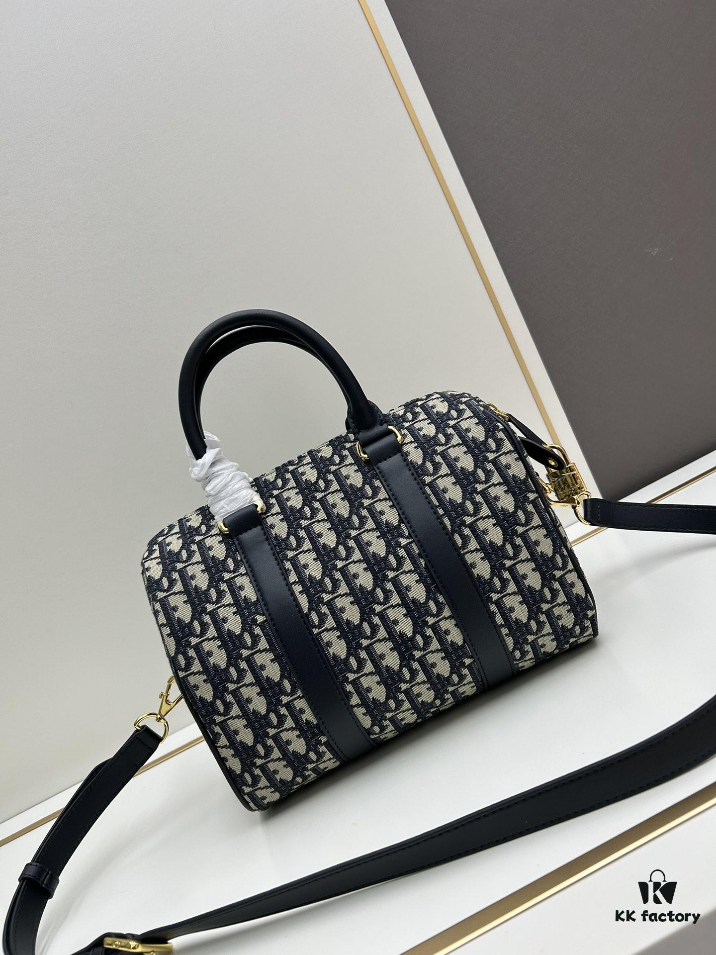 Dior Groove 25 Handbag in Blue Oblique Print Canvas