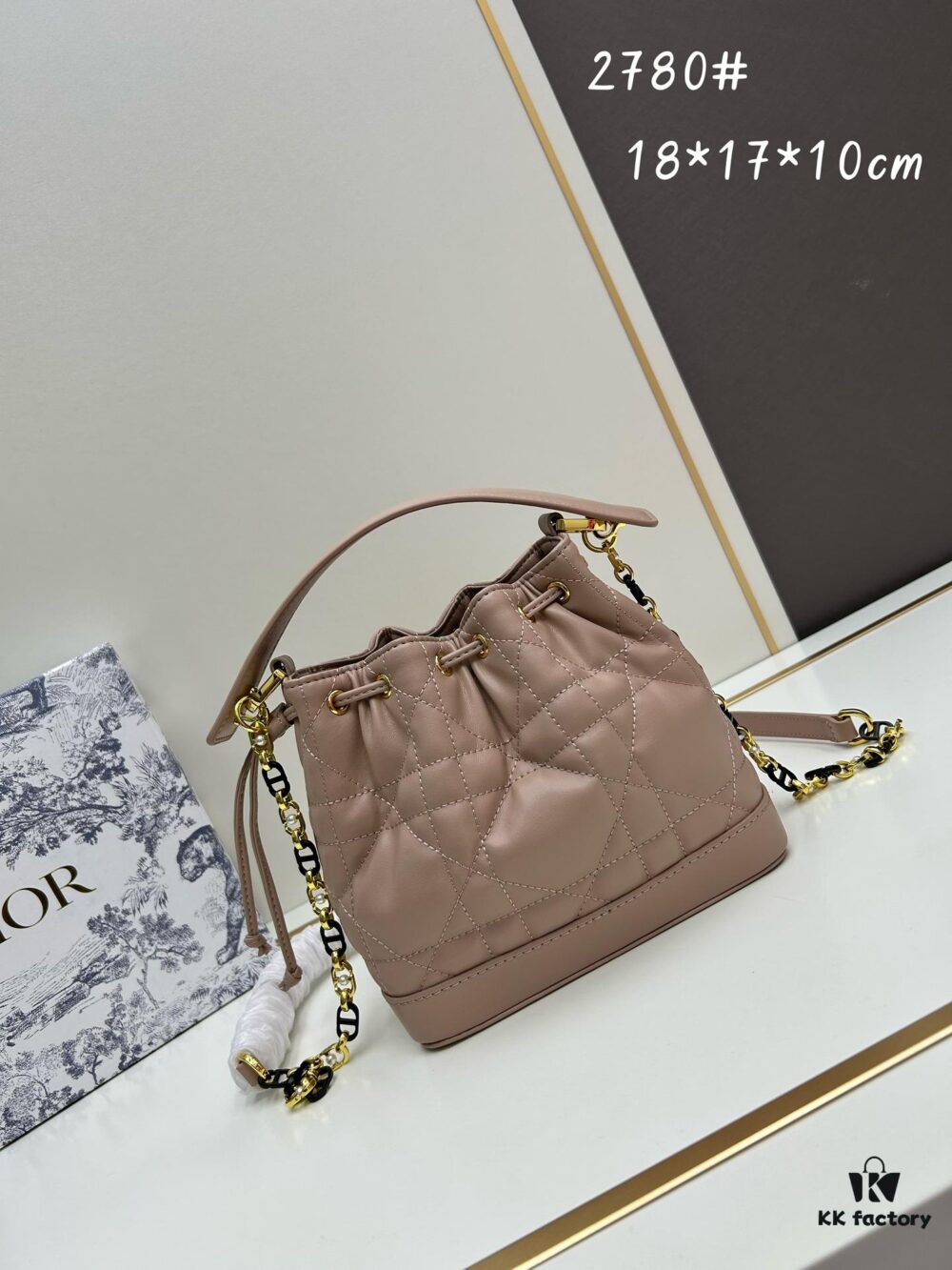 693098936e68136f4d9aa8a1 Dior 24 New Arrival Jolie Bucket Bag with Box