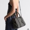 693098c86e68136f4d9aa905 Large D-Vibe Bowling Bag in Blue Oblique Print