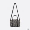693098cb6e68136f4d9aa90a Large D-Vibe Bowling Bag in Blue Oblique Print