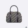 693098d16e68136f4d9aa917 Small D-Vibe Bowling Bag in Blue Oblique Print