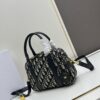 Small D-Vibe Bowling Bag in Blue Oblique Print