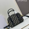 Small D-Vibe Bowling Bag in Blue Oblique Print