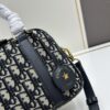 Small D-Vibe Bowling Bag in Blue Oblique Print