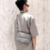 693098d76e68136f4d9aa923 Dior Gray Camera-Grained Calfskin Messenger Bag | Safari Style | Compact Design with Detachable Strap