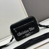 693098dd6e68136f4d9aa92d Dior Gray Camera-Grain Calfskin Messenger Bag | Safari Style | Compact Design with Detachable Strap