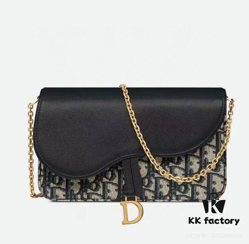 Dior Saddle Bag with Box, Shoulder Chain Bag