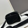 693098fb6e68136f4d9aa96a Saddle Three-Piece Bag Set in Black Oblique Embossed Fabric