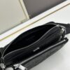 693098ff6e68136f4d9aa971 Saddle Three-Piece Bag Set in Black Oblique Embossed Fabric