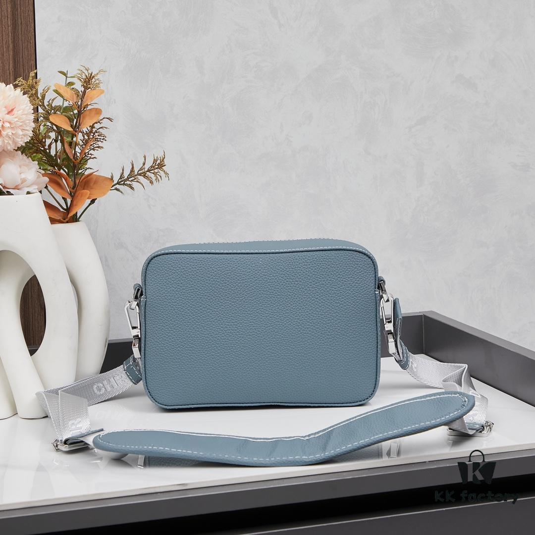 693098ff6e68136f4d9aa973 Dior Gray Camera-Grained Calfskin Messenger Bag | Safari Style | Ready Stock