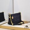 Embossed Diorstar Hobo Chain Bag