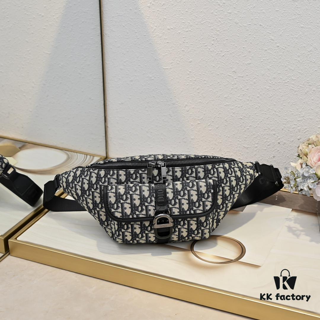693099136e68136f4d9aa99d Top Original Dior Waist Bag – Black and Beige Oblique Print, 2025 Spring Collection