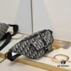 693099136e68136f4d9aa99e Top Original Dior Waist Bag – Black and Beige Oblique Print, 2025 Spring Collection