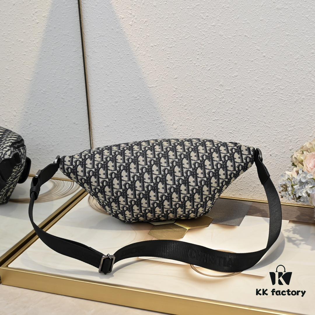 693099146e68136f4d9aa99f Top Original Dior Waist Bag – Black and Beige Oblique Print, 2025 Spring Collection