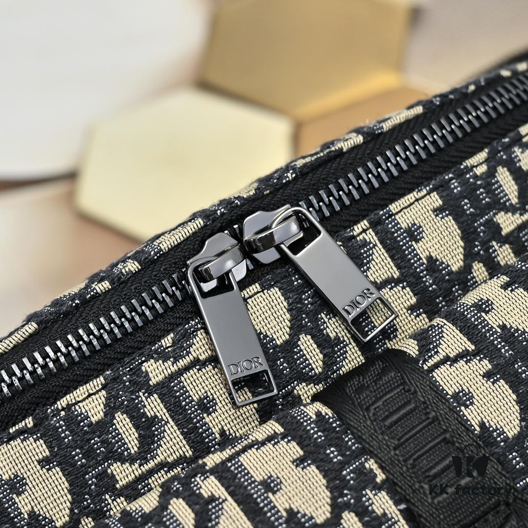 693099146e68136f4d9aa9a0 Top Original Dior Waist Bag – Black and Beige Oblique Print, 2025 Spring Collection