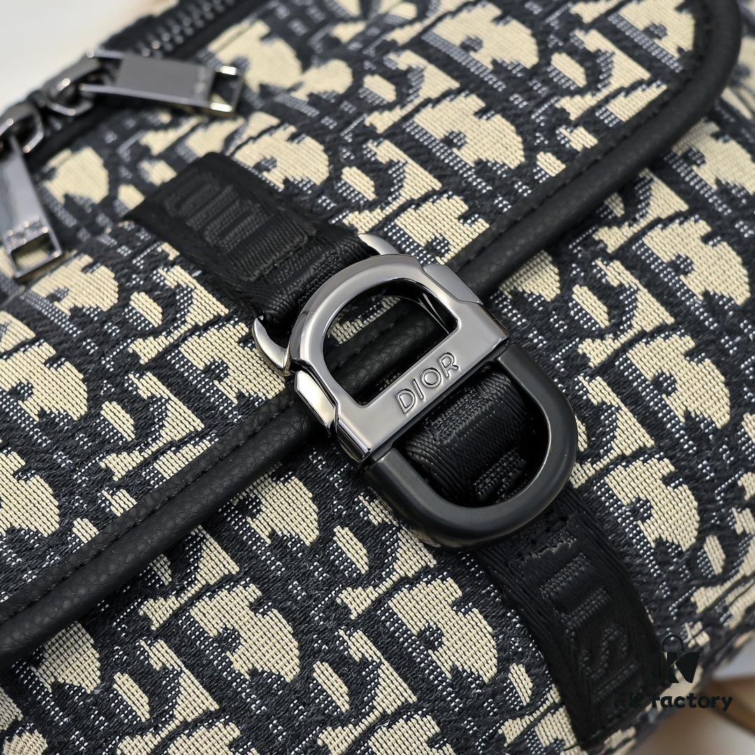 693099156e68136f4d9aa9a3 Top Original Dior Waist Bag – Black and Beige Oblique Print, 2025 Spring Collection