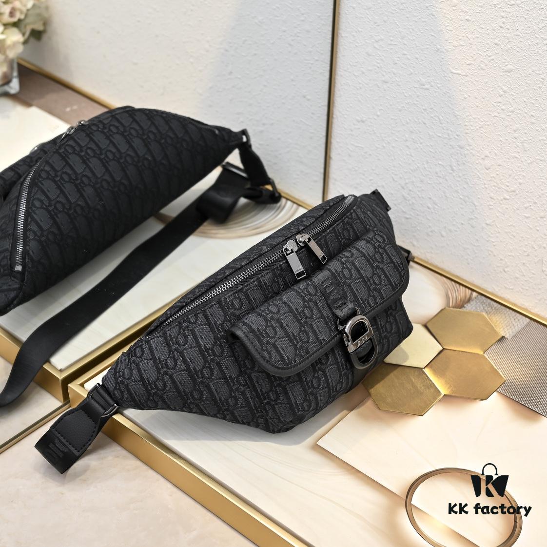 693099166e68136f4d9aa9a5 Top Original Dior Waist Bag – New Spring 2025 Collection in Beige and Black Oblique Print