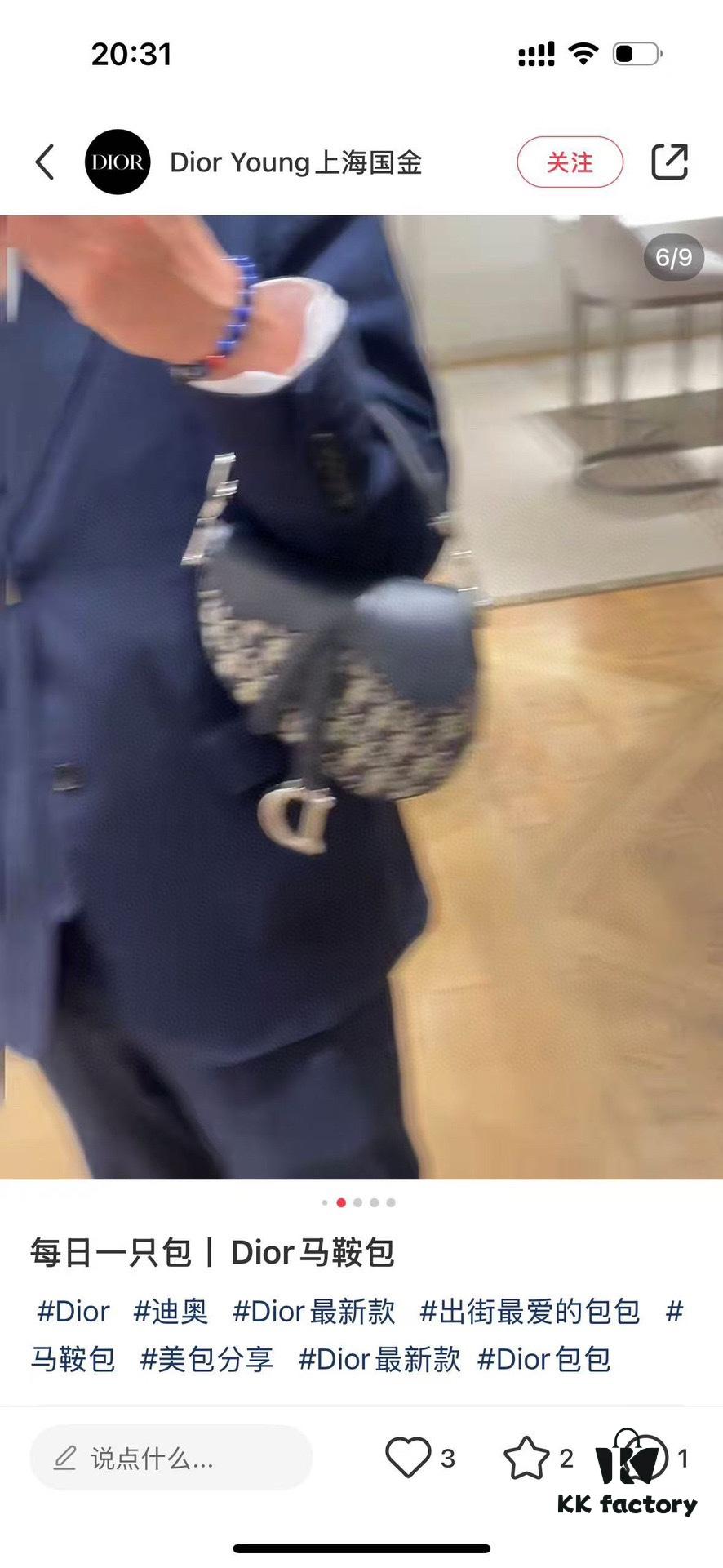 6930992a6e68136f4d9aa9c8 Large Size with Blue, Box Included Dior New Model Silver Buckle SADDLE Bag