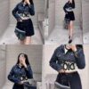 6930992a6e68136f4d9aa9ca Large Size with Blue, Box Included Dior New Model Silver Buckle SADDLE Bag