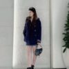 6930992b6e68136f4d9aa9ce Large Size with Blue, Box Included Dior New Model Silver Buckle SADDLE Bag