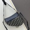 693099356e68136f4d9aa9dd Large Size with Blue, Box Included Dior New Model Silver Buckle SADDLE Bag