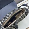 693099366e68136f4d9aa9e0 Large Size with Blue, Box Included Dior New Model Silver Buckle SADDLE Bag