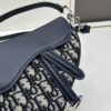 693099406e68136f4d9aa9f2 Small Blue Dior Saddle Bag with Box, New Model Silver Buckle