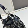 693099416e68136f4d9aa9f3 Small Blue Dior Saddle Bag with Box, New Model Silver Buckle