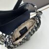 693099426e68136f4d9aa9f7 Small Blue Dior Saddle Bag with Box, New Model Silver Buckle