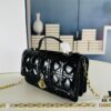 Lacquered Leather Lady Dior Pearl Clutch with Box