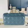 693099536e68136f4d9aaa18 Lacquered Leather Lady Dior Pearl Clutch with Box