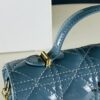 693099556e68136f4d9aaa1b Lacquered Leather Lady Dior Pearl Clutch with Box