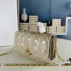 693099576e68136f4d9aaa1f Lacquered Leather Lady Dior Pearl Clutch with Box