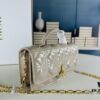 693099576e68136f4d9aaa20 Lacquered Leather Lady Dior Pearl Clutch with Box
