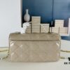 693099586e68136f4d9aaa21 Lacquered Leather Lady Dior Pearl Clutch with Box