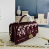 6930995c6e68136f4d9aaa2a Lacquered Lady Dior Pearl Clutch Bag with Box