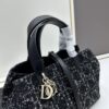 6930996c6e68136f4d9aaa46 Dior Toujours Medium Bag in Black Calfskin with Cannage Stitching