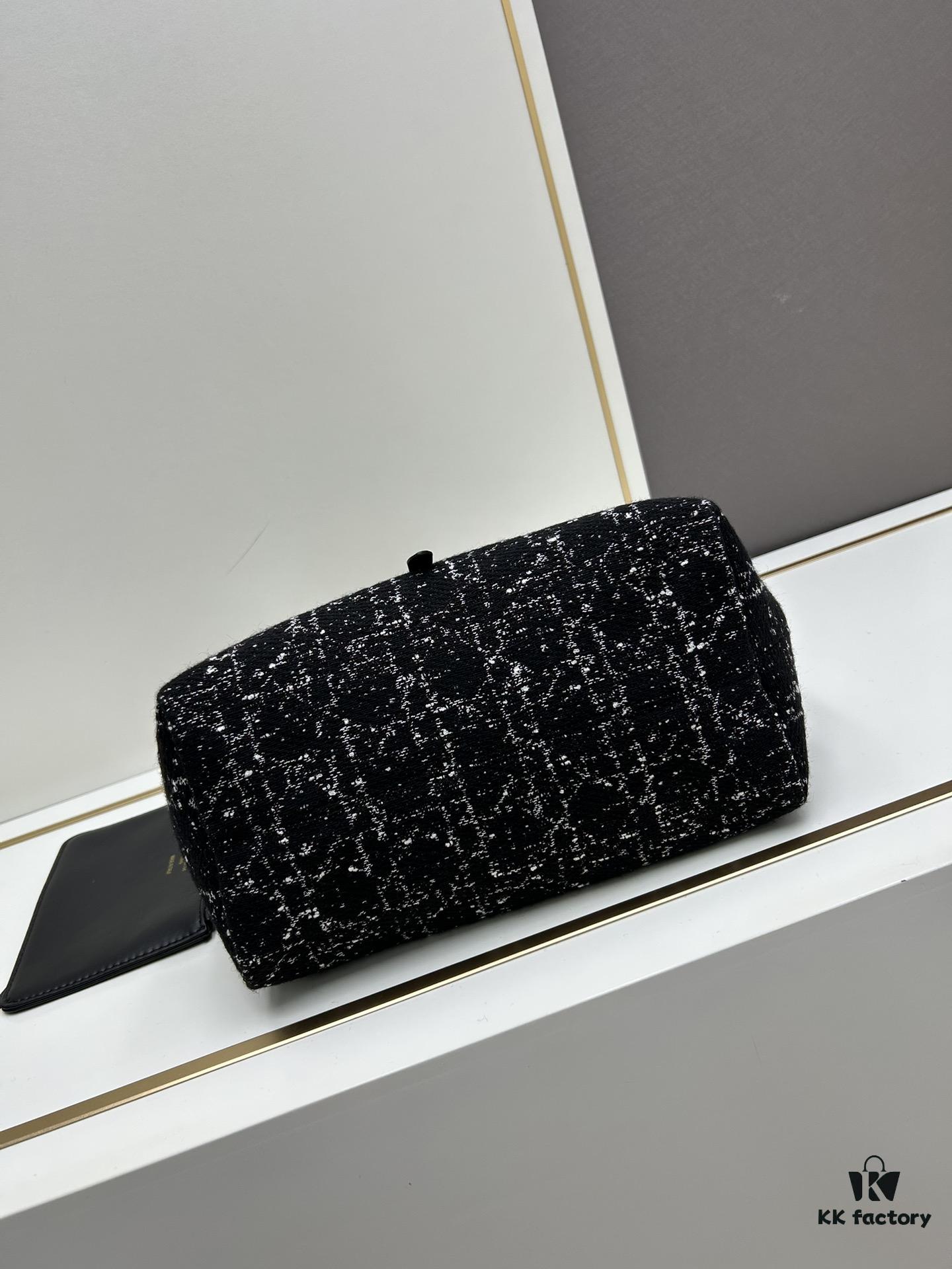 6930996d6e68136f4d9aaa47 Dior Toujours Medium Bag in Black Calfskin with Cannage Stitching