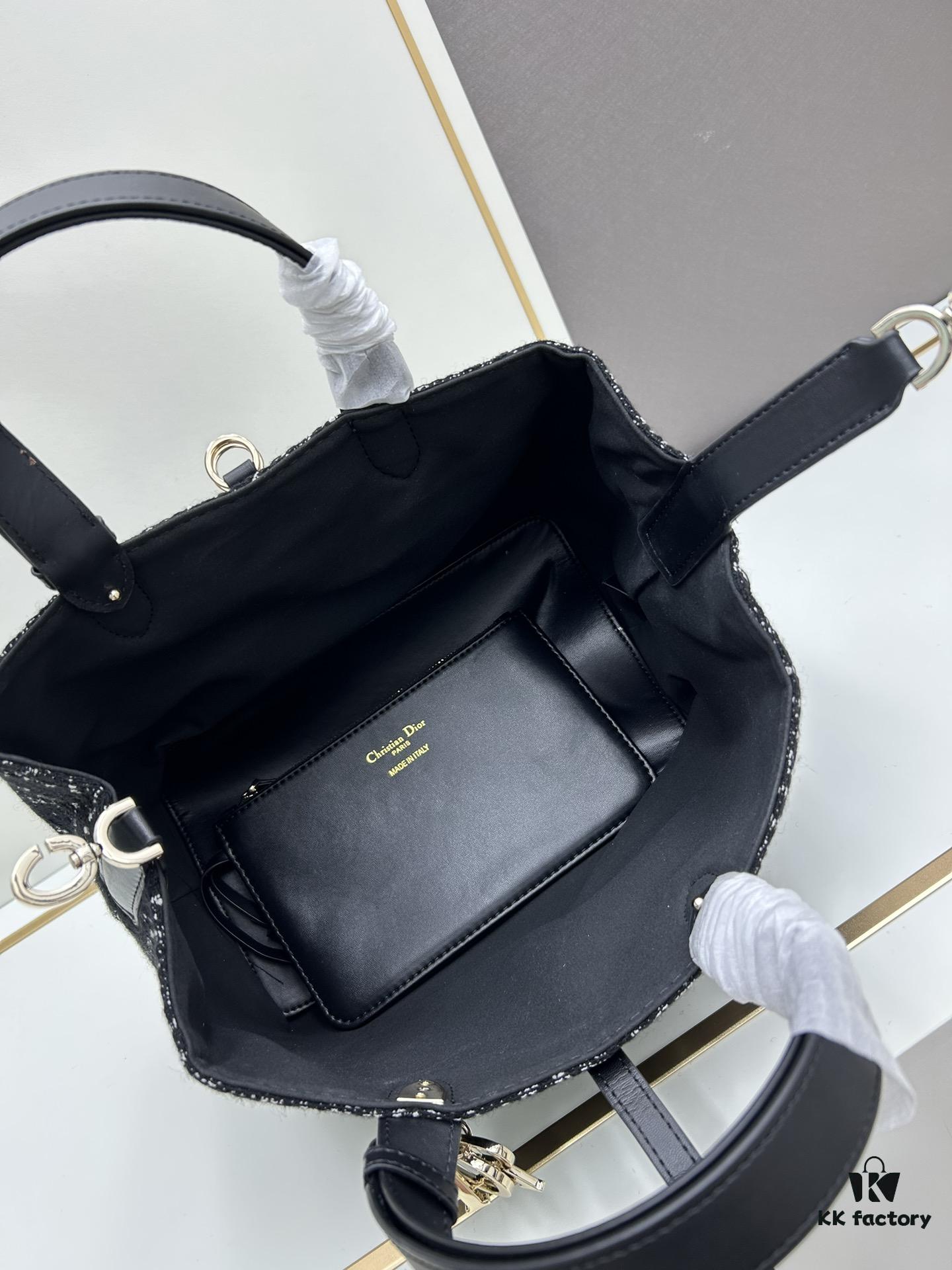 6930996e6e68136f4d9aaa48 Dior Toujours Medium Bag in Black Calfskin with Cannage Stitching