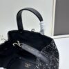 6930996e6e68136f4d9aaa4a Dior Toujours Medium Bag in Black Calfskin with Cannage Stitching