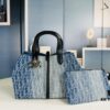 6930998b6e68136f4d9aaa79 Dior Toujours Medium Bag in Black Calfskin with Cannage Stitching