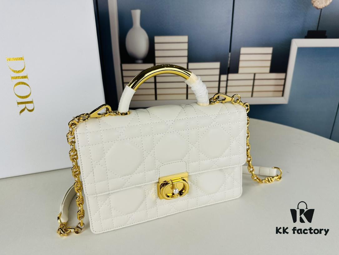 693099bb6e68136f4d9aaadd Large Dior 💛r Ange Handbag