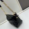 New Diorstar Hobo Chain Bag in Black Pleated Calfskin with Cannage Pattern