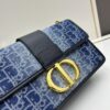 693099eb6e68136f4d9aab3c Large 30 Montaigne East-West Chain Bag in Denim Dior Oblique Jacquard